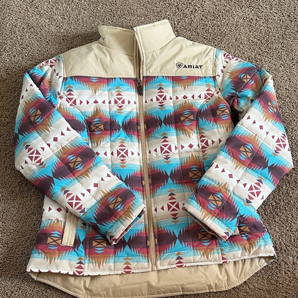 Ariat Jackets & Blazers - Ariat Cream and Multicolor Geometric Jacket
